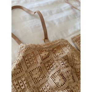 NWOT Aerie Beige Nude Bralette Bra Lacy Size S